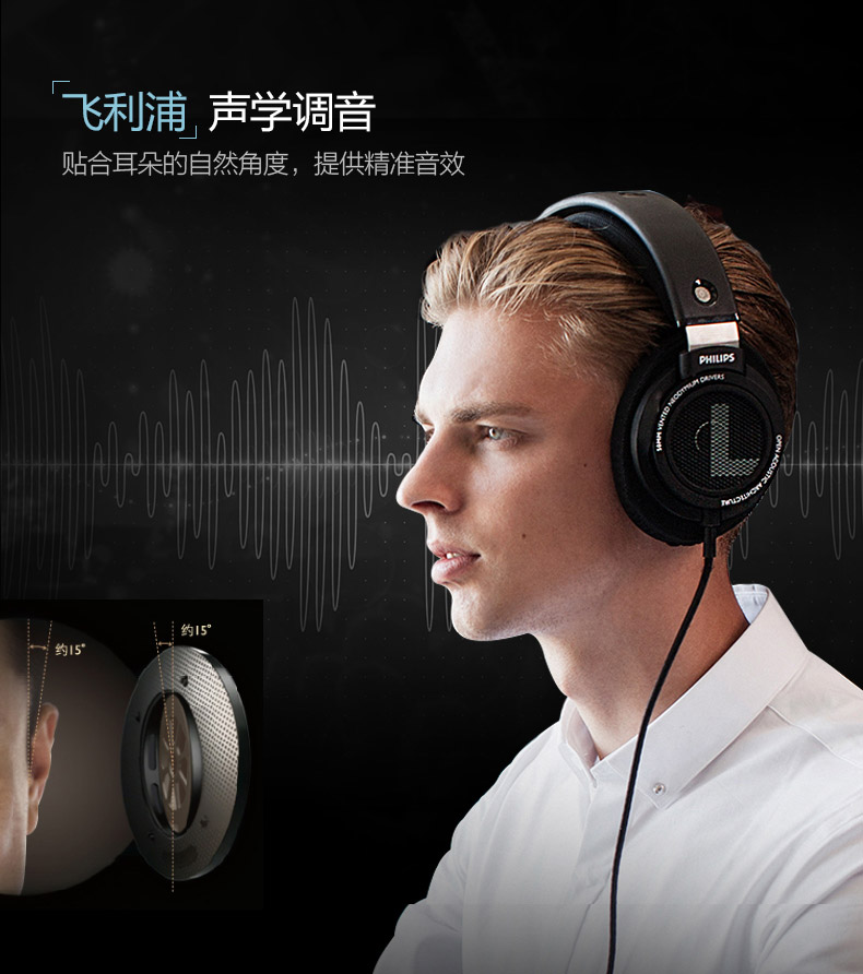philips 飛利浦 hifi高保真 頭戴式耳機 shp9500